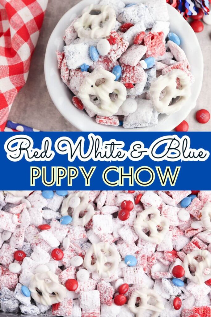 Red White and Blue Patriotic Puppy Chow