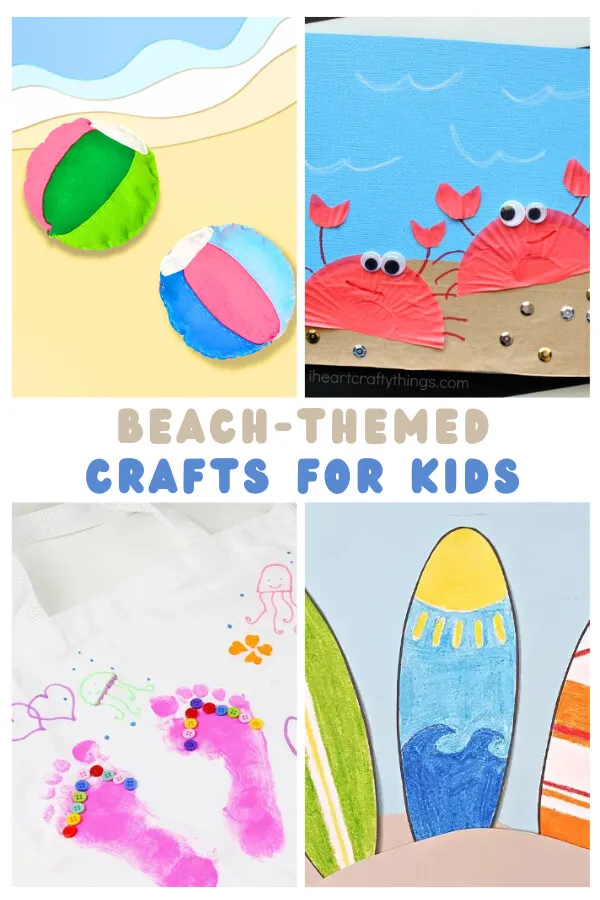 Beach Themed Crafts for Kids Pin